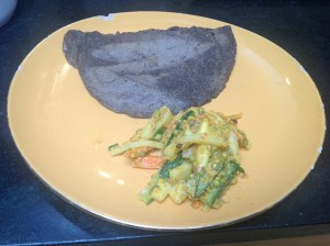 phapar ko roti with radish achaar