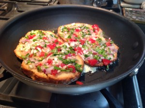 french toast and goan masala fish 013