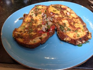 french toast and goan masala fish 016