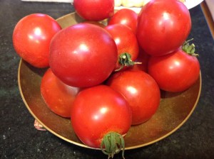 Bright red tomatoes