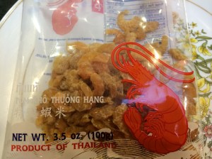 Dried shrimp for sambal