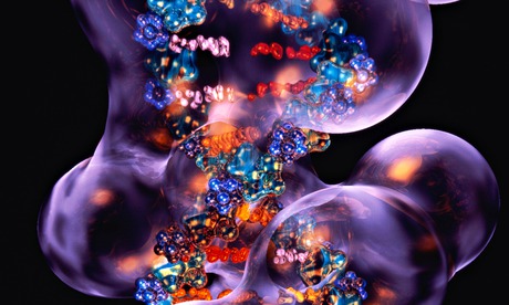 Computer image of DNA (source: The Guardian Photograph: Doug Struthers/Getty Images)