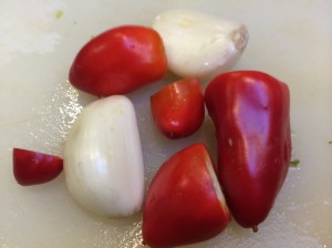 Garlic and red chilies