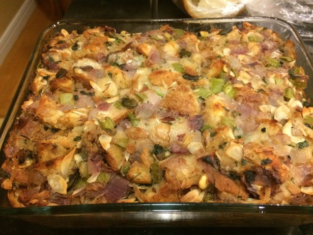 Stuffing baked outside the turkey