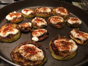 Topped with yogurt and spices